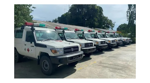 Health services receives 7 brand new ambulances for the provinces from Japan