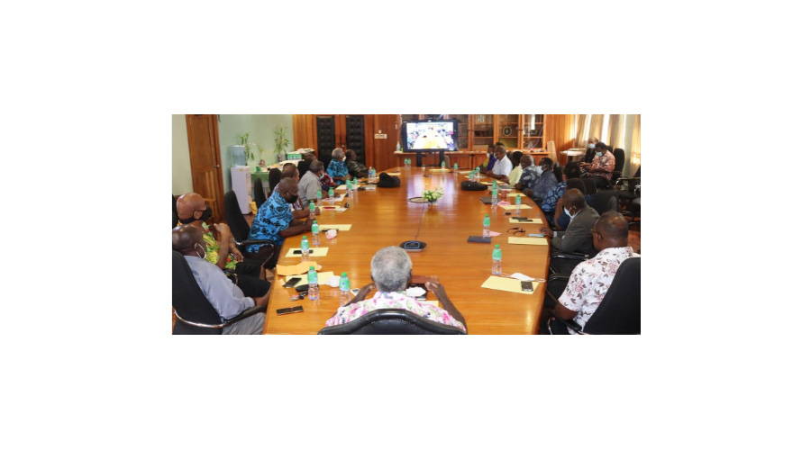 PM SOGAVARE SPEAKS WITH NATIONAL SOCCER TEAM AHEAD OF FINAL