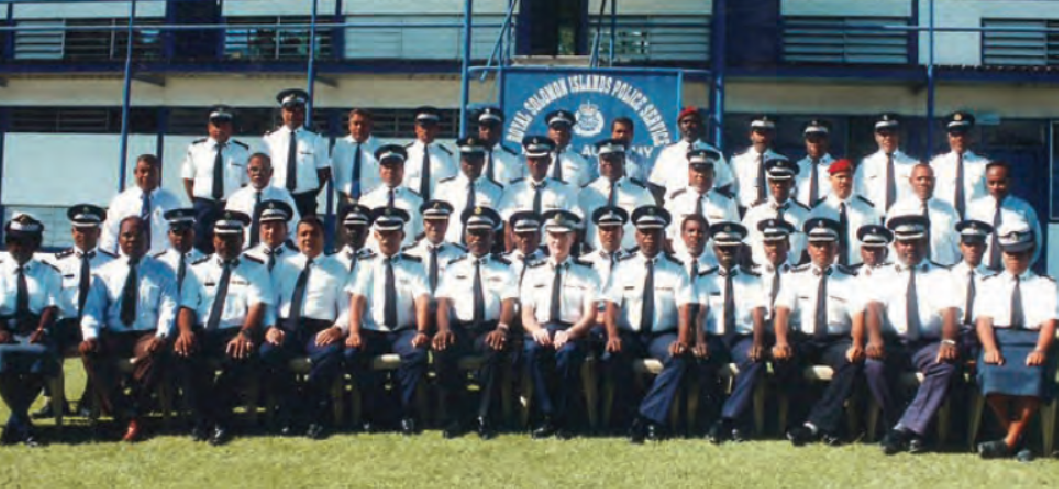 Senior officers of the then RSIP at Rove in April 1999